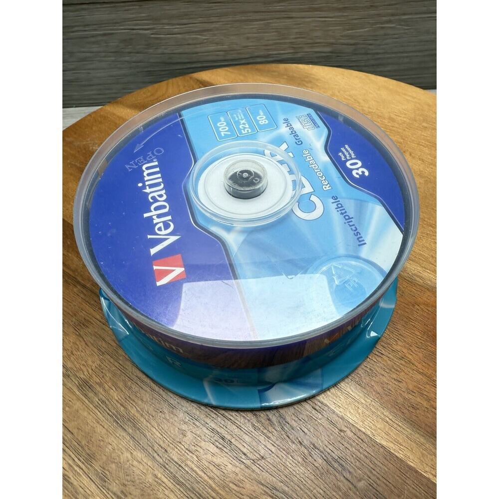 Verbatim CD-R 30 Blank Discs 700MB 80 Minutes 52x Recordable Disc for Data